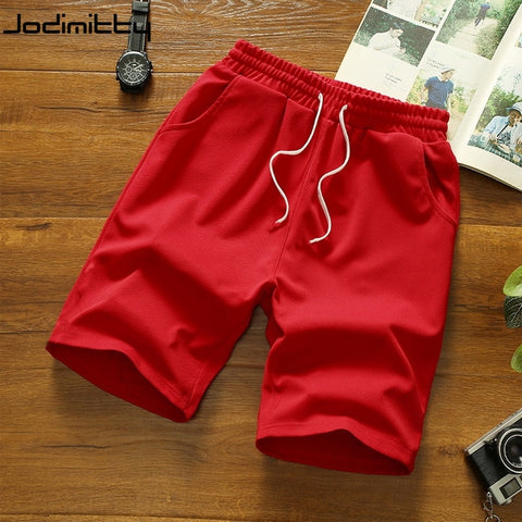 Jodimitty Men's Sports Casual Shorts Fitness Training Running Lace-Up Short Pants Sportswear Workout Trousers 2022 Fashion Men