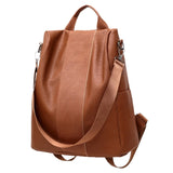 Anti-Theft Leather Backpack Women Fashion Shoulder Bag Ladies High Capacity Travel Backpack School Bags Girls Mochila Feminina